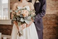 Newlywed couple posing for photos in a mirror for the wedding Royalty Free Stock Photo