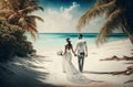 Newlyweds on the background of nature. The bride and groom Royalty Free Stock Photo