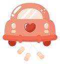 newlyweds car design Royalty Free Stock Photo