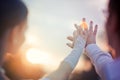 Newlyweds hands Royalty Free Stock Photo