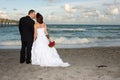 Newlyweds Kissing