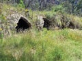 Newnes beehive kilns industrial site ruins New South Wales Australia. Royalty Free Stock Photo