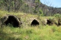 Newnes beehive kilns industrial site ruins New South Wales Australia. Royalty Free Stock Photo