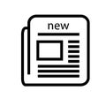 Newpaper icon flat style Royalty Free Stock Photo
