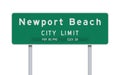 Newport Beach City Limit road sign