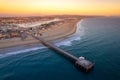 Newport Beach Pier at Sunset Royalty Free Stock Photo