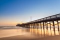 Newport Beach pier at sunset time Royalty Free Stock Photo