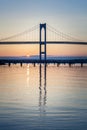 Newport Bridge Sunrise Royalty Free Stock Photo