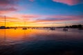 Newport Bridge Sunset Rhode Island Royalty Free Stock Photo