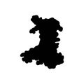 Black solid icon for Newport, region and country