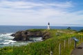 Newport, Oregon, USA, June 10, 2020, Yaquina Head Lighthouse, Yaquina Head Outstanding Natural Area. Royalty Free Stock Photo