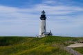 Newport, Oregon, USA, June 10, 2020, Yaquina Head Lighthouse, Yaquina Head Outstanding Natural Area. Royalty Free Stock Photo
