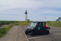 Newport, Oregon, USA, June 10, 2020, Yaquina Head Lighthouse, Yaquina Head Outstanding Natural Area. Royalty Free Stock Photo