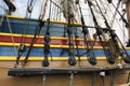 Tall Ship Lady Washington rigging Royalty Free Stock Photo