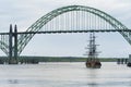 Tall ship Lady Washington in Newport, Oregon