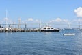 Newport Pell Bridge in Rhode Island Royalty Free Stock Photo