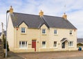 Modern Welsh semi detached houses. Newport, Pembrokeshire, Wales. UK