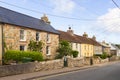 Welsh stone cottages in Long St, Newport. Pembrokeshire. Royalty Free Stock Photo