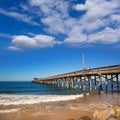 Newport pier beach in California USA Royalty Free Stock Photo