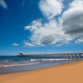 Newport pier beach in California USA Royalty Free Stock Photo