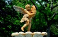 Newport, RI: Cupid Statue at Rosecliff Mansion Royalty Free Stock Photo