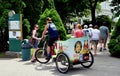 Newport, RI: Pedicab with Tourists at Rosecliff Mansion