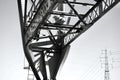 Newport Transporter Bridge in black and white Royalty Free Stock Photo