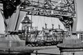 Newport Transporter Bridge in black and white Royalty Free Stock Photo