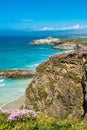 Newquay beach in North Cornwall