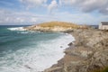 Newquay coast Cornwall England UK at Towan Head Royalty Free Stock Photo