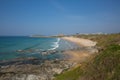 Newquay Cornwall Fistral beach blue sea and waves Royalty Free Stock Photo