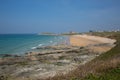 Newquay North Cornwall Fistral beach blue sea and waves Royalty Free Stock Photo