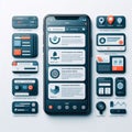 News aggregator interface with headline summaries, article lins