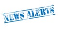 News alerts blue stamp Royalty Free Stock Photo