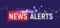 News alerts, breaking news, tv background design, vector illustration. Royalty Free Stock Photo