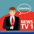 News anchor man Royalty Free Stock Photo