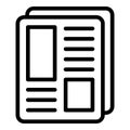 News article icon, outline style