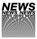 News black and white card composed of big amount of decreased words Royalty Free Stock Photo