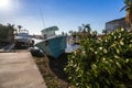 NEWS Ã¢â¬âBoat pushed on land during Hurricane Ian storm surge flooding in Naples, Florida