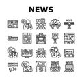 news business communication icons set vector Royalty Free Stock Photo