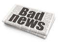 News concept: Bad News on Newspaper background Royalty Free Stock Photo