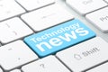 News concept: Technology News on computer keyboard background Royalty Free Stock Photo