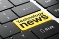 News concept: Technology News on computer keyboard background Royalty Free Stock Photo
