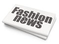 News concept: Fashion News on Blank Newspaper background