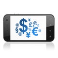 News concept: Finance Symbol on smartphone Royalty Free Stock Photo