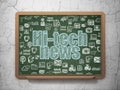 News concept: Hi-tech News on School board background Royalty Free Stock Photo