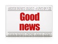 News concept: newspaper headline Good News Royalty Free Stock Photo