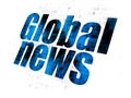 News concept: Global News on Digital background