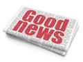 News concept: Good News on Newspaper background Royalty Free Stock Photo