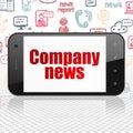 News concept: Smartphone with Company News on display Royalty Free Stock Photo